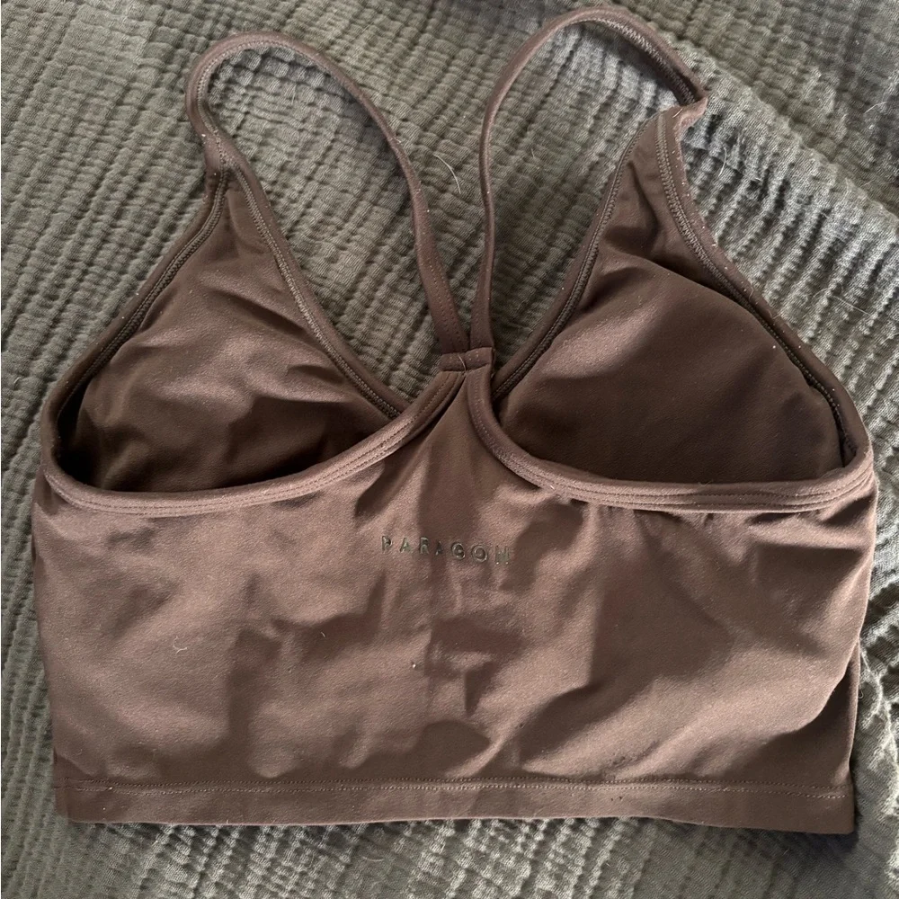 PARAGON Brown V-Neck Racerback Bralette 0032 - Picture 2 of 3
